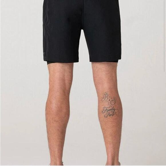 Swet Tailor Shorts Size XL SWET Active Onyx Black Technical Stretch Pockets NEW - Picture 2 of 12